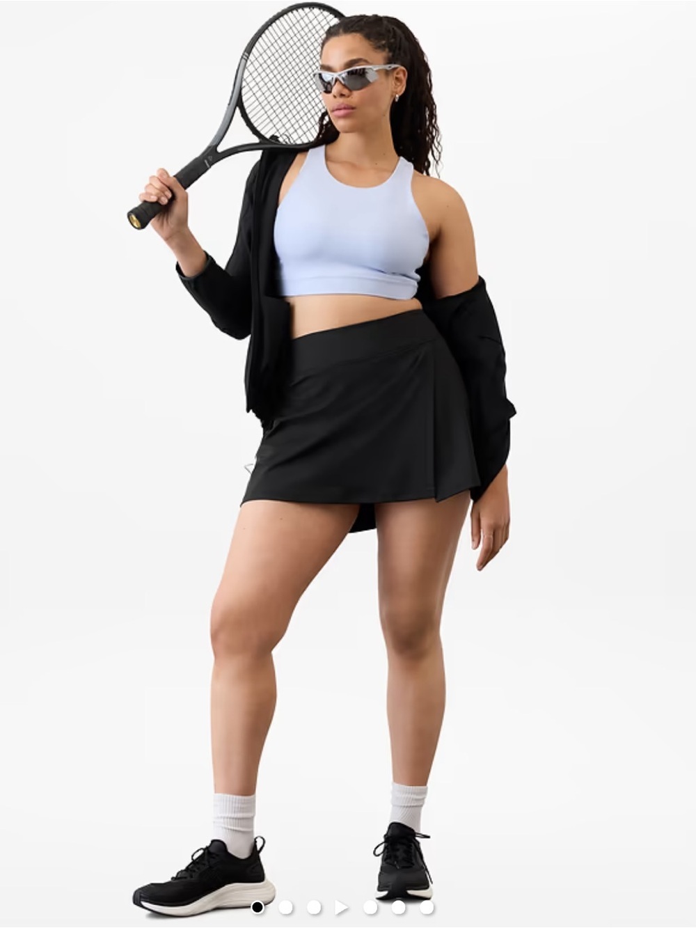 NWT Athleta Black Crosscourt High Rise 14" Skort size S